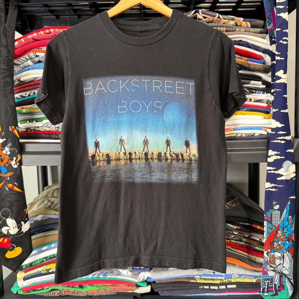 Y2K Black Backstreet Boys 2013 In A World Like This Tour T-Shirt Small